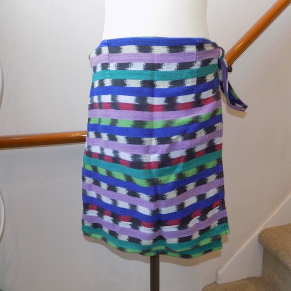 ANA"S FASHIONS Printed Multicolored Wrap Skirt Size Medium - Picture 1 of 2